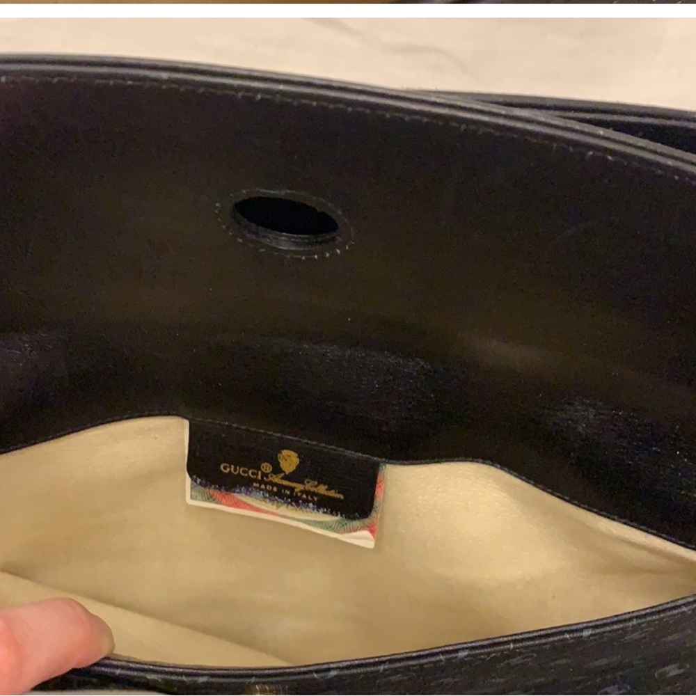 GUCCI vintage Woman’s black canvas Clutch Bag - Picture 8 of 12